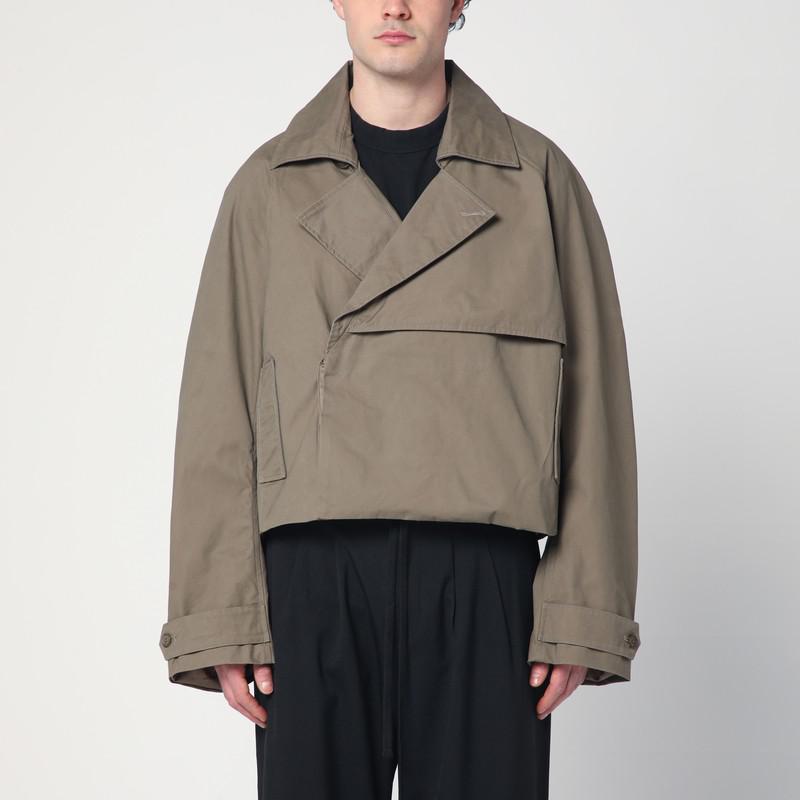 Entire Studios Cropped khaki cotton jacket