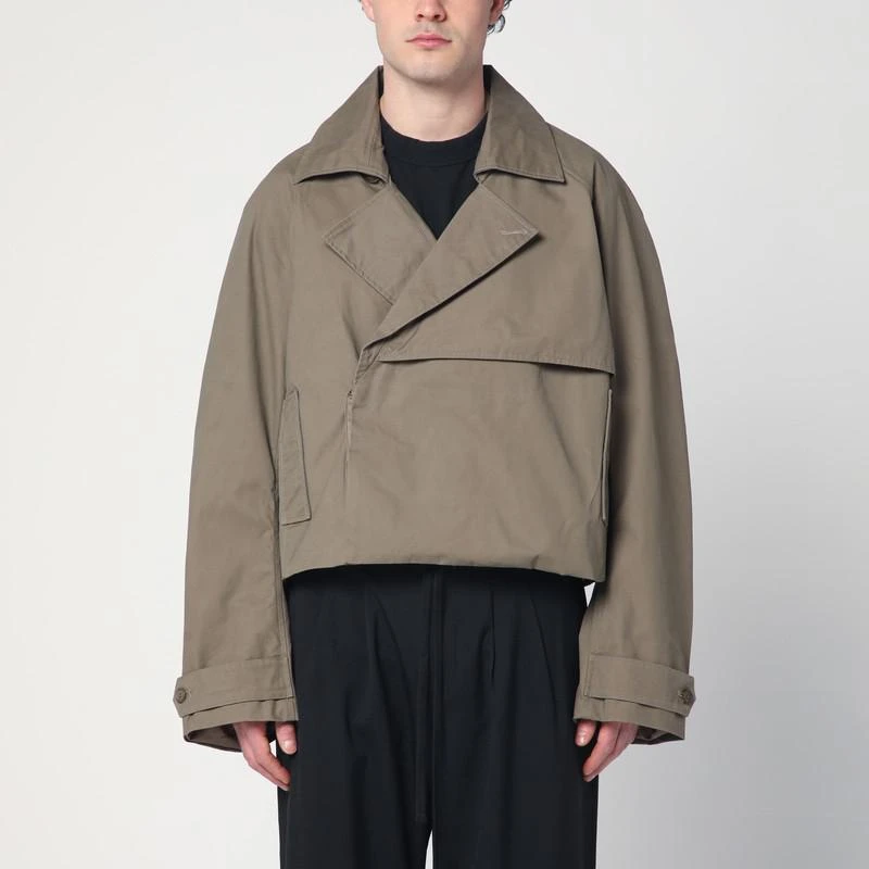 Entire Studios Cropped khaki cotton jacket 1