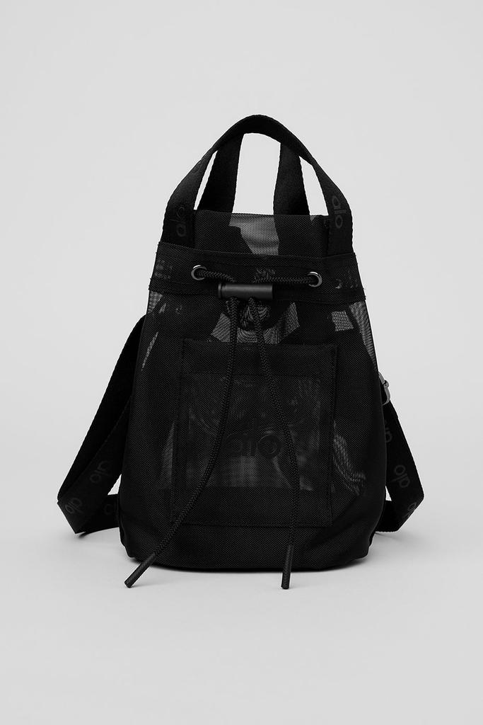 Alo Sheer Cross Body Bucket Bag - Black - Tote Bags - Free