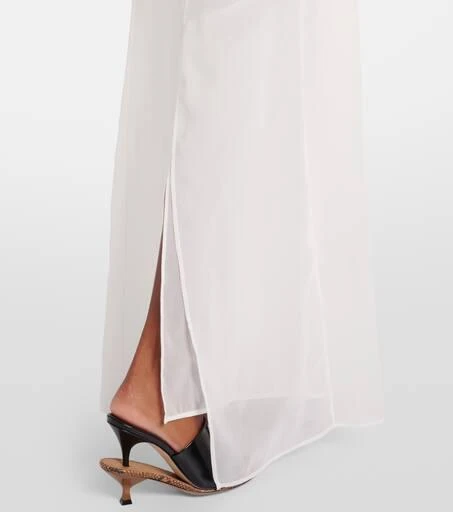 Jacquemus Peplo jersey and muslin maxi dress 6