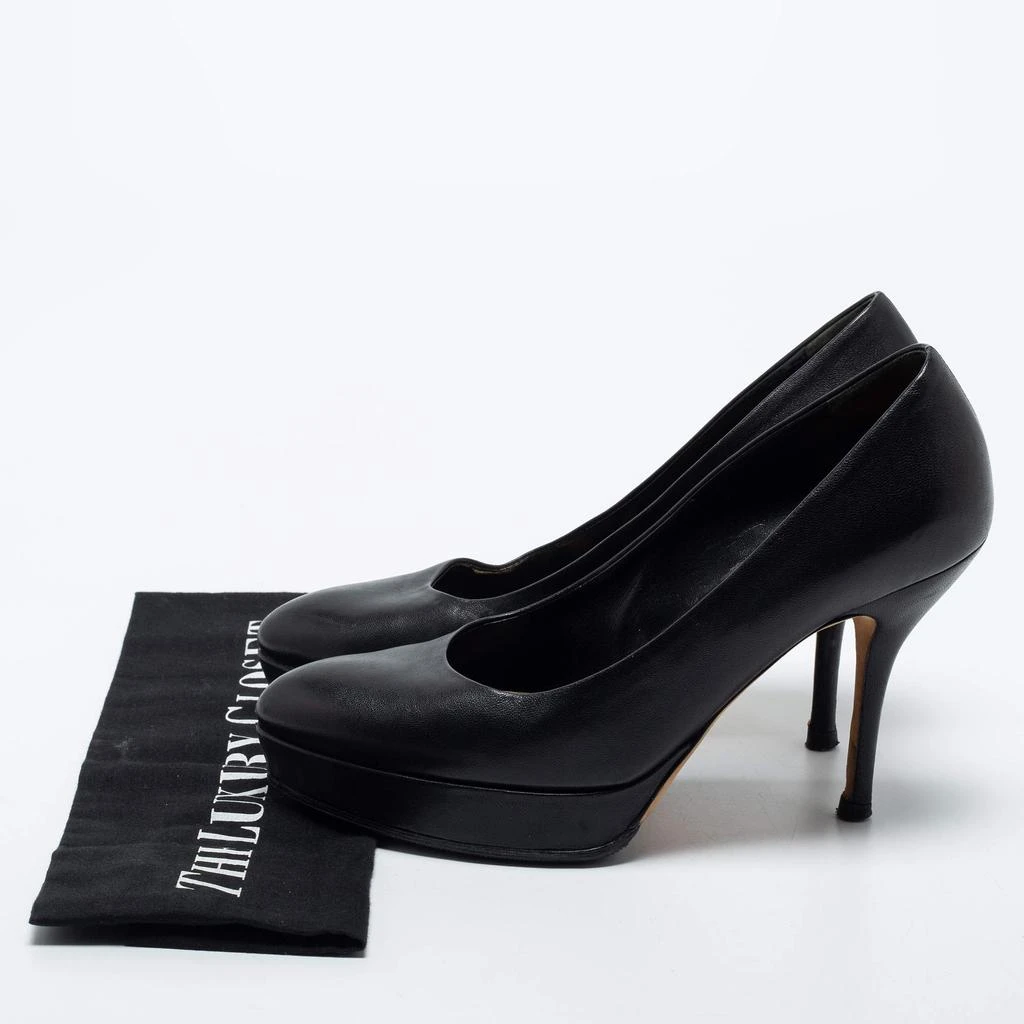Gucci Gucci Black Leather Platform Pumps Size 37 9