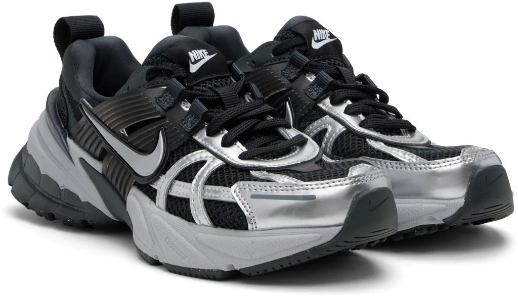 NIKE Black & Silver V2K Run Sneakers 4