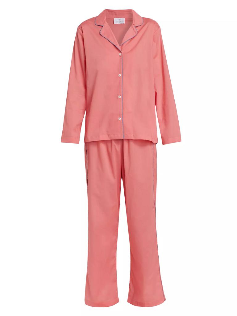 Pour Les Femmes Sport Cotton Long 2-Piece Pajama Set