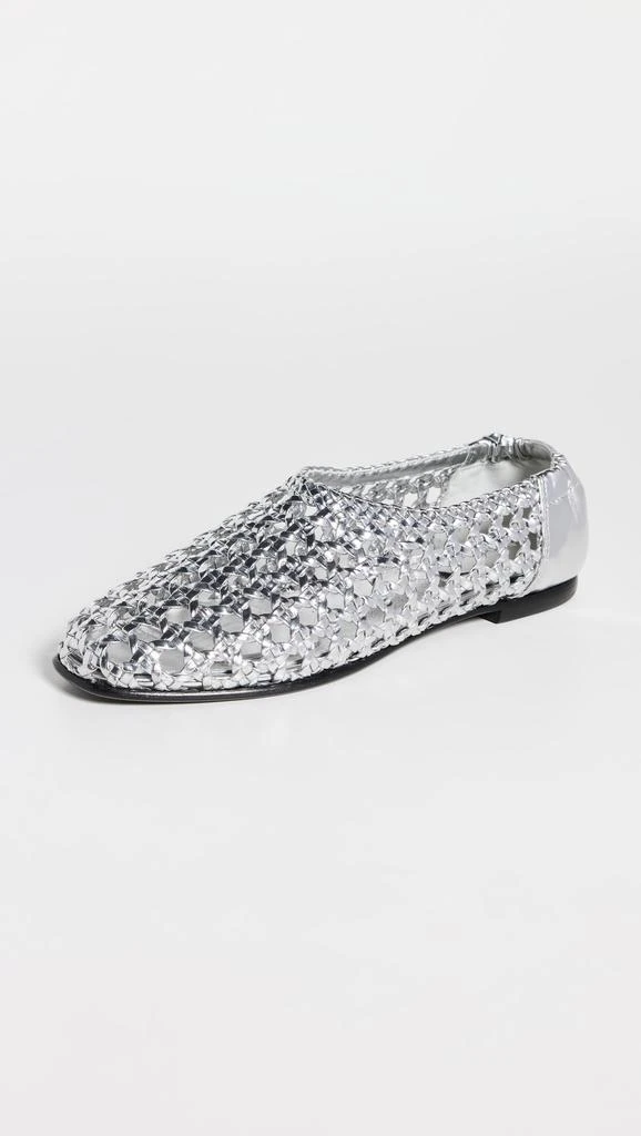 SIMKHAI Eden Woven Metallic Leather Ballet Flats 1