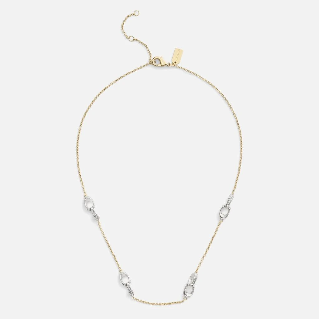 Coach Coach Signature Pavé C Strand Gold-Toned Necklace 1