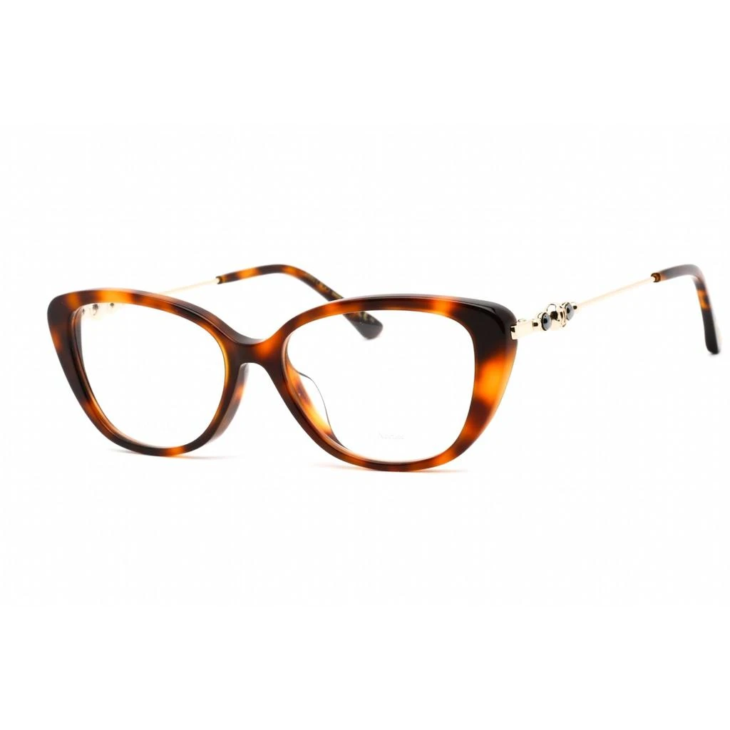 Jimmy Choo Jimmy Choo Women's Eyeglasses - Cat Eye Havana Acetate/Metal Frame | JC337/G 0086 00 1