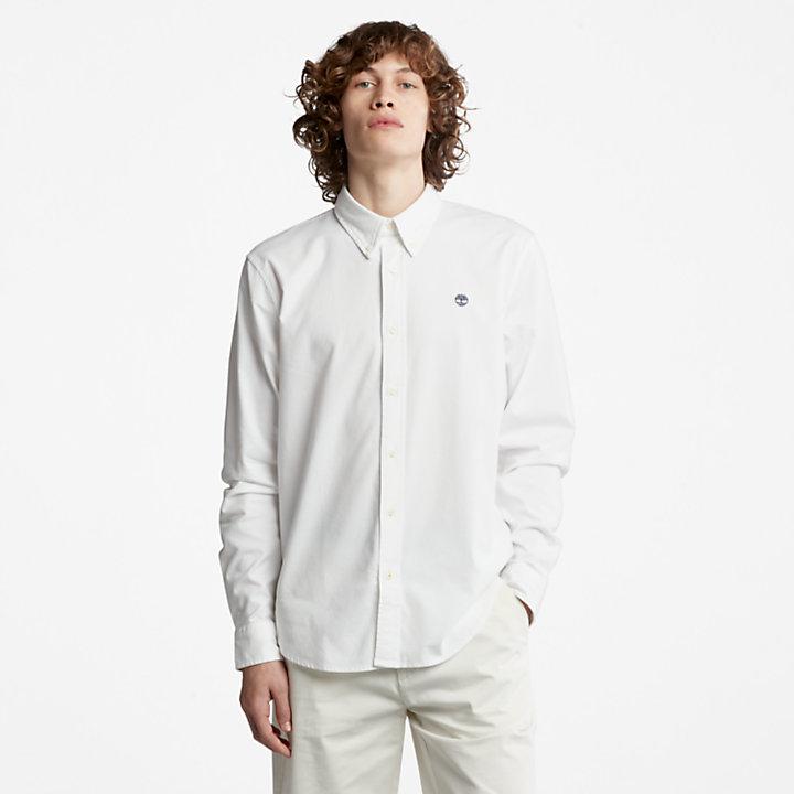 Timberland Pleasant River Long-sleeved Oxford Shirt for Men in White