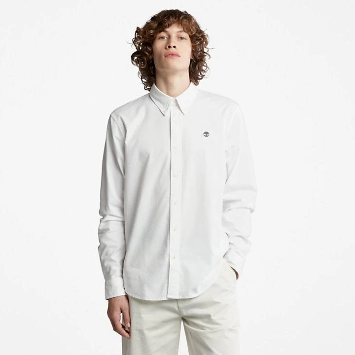 Timberland Pleasant River Long-sleeved Oxford Shirt for Men in White 1