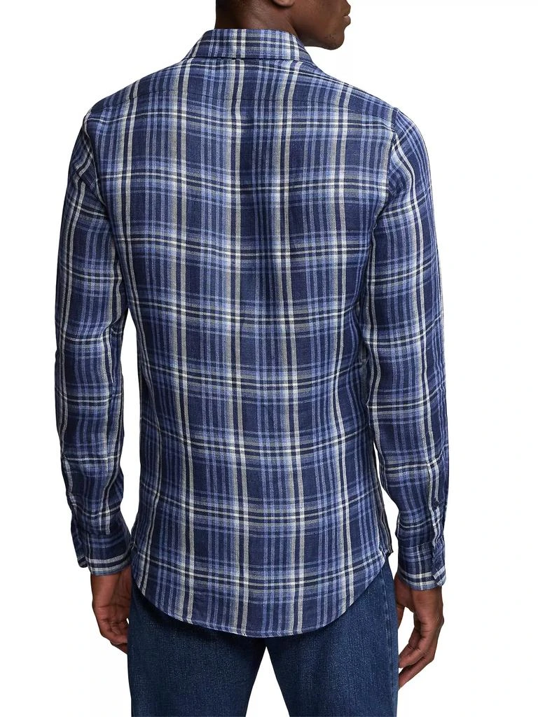 Ralph Lauren Stewart Plaid Linen Shirt 5