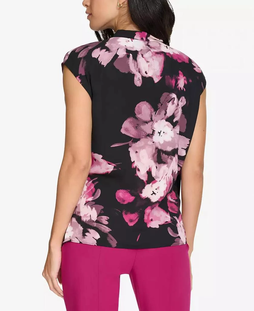 Calvin Klein Women's V-Neck Cap-Sleeve Blouse 2