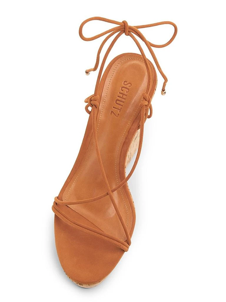 Schutz Calabria 100MM Suede Platform Wedge Sandals 4