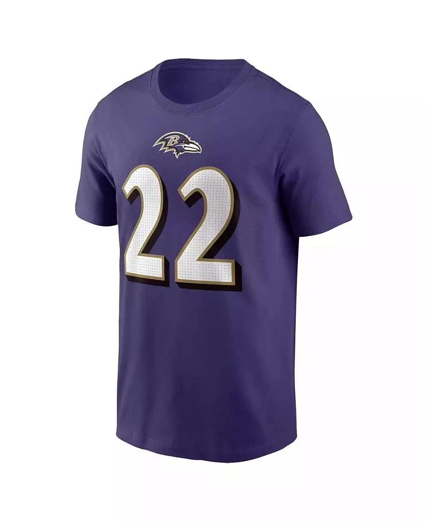 NIKE Men's Derrick Henry Purple Baltimore Ravens Player Name Number T-Shirt 2