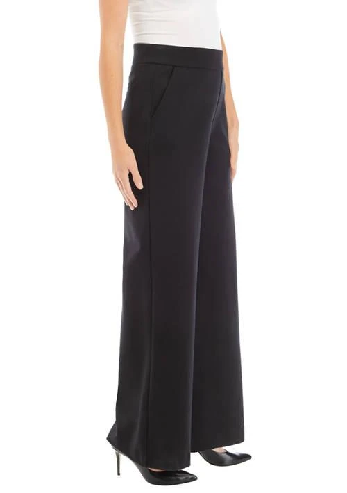 Gloria Vanderbilt Vanderbilt Womens Pull On Ponte Wide Leg Trouser Pants 3