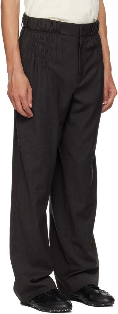 Kiko Kostadinov Brown Minna Gathered Trousers 2