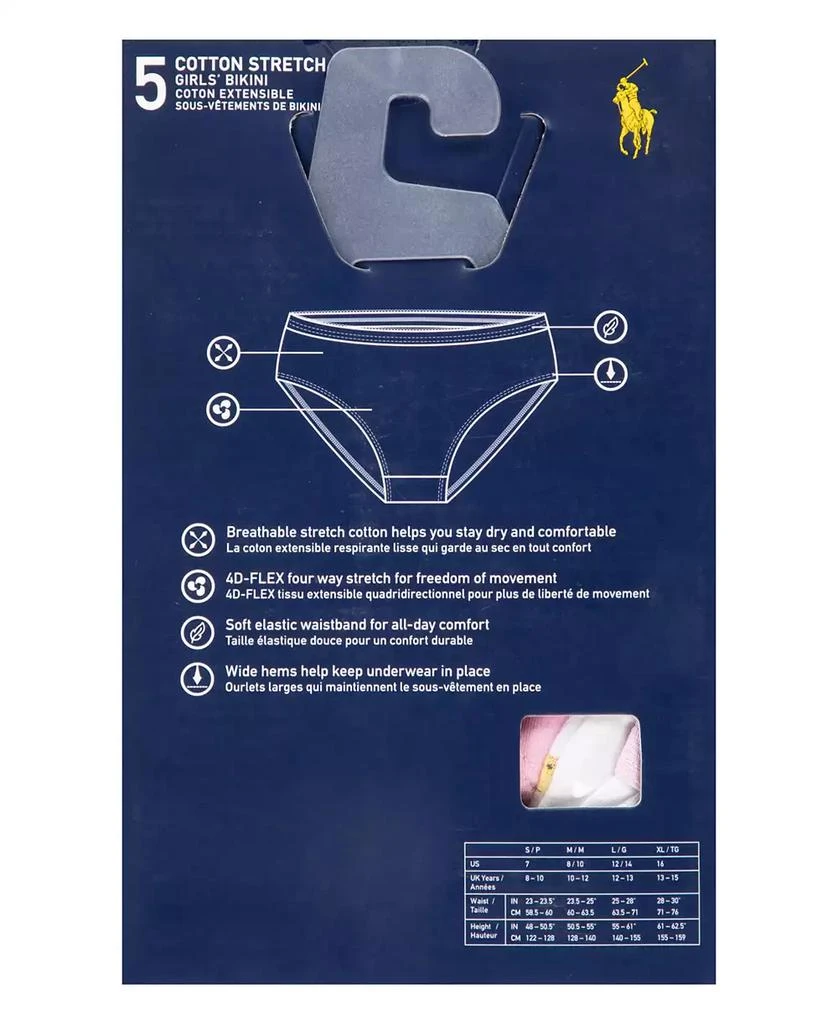 Ralph Lauren Big Girls Bikini Brief 5-Pack 2