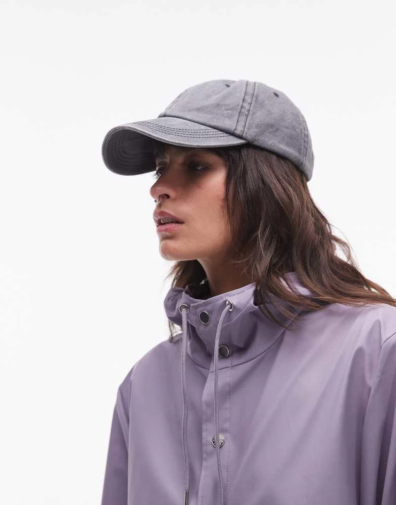 RAINS Rains 12020 waterproof long jacket in dusty purple exclusive to asos 3