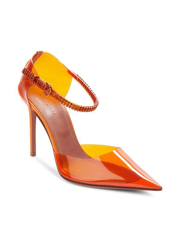 Amina Muaddi 89MM Ursina See Through Pumps 2