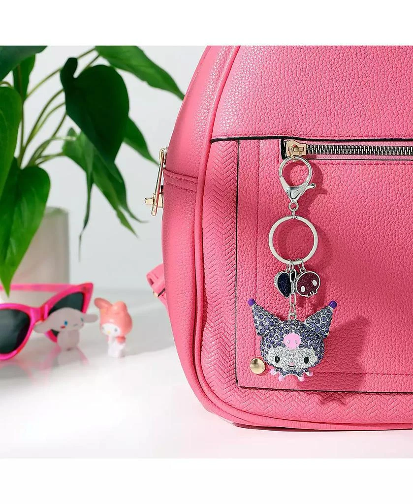 Hello Kitty Sanrio Kuromi Crystal Keychain with Skull 
Heart Charms 3