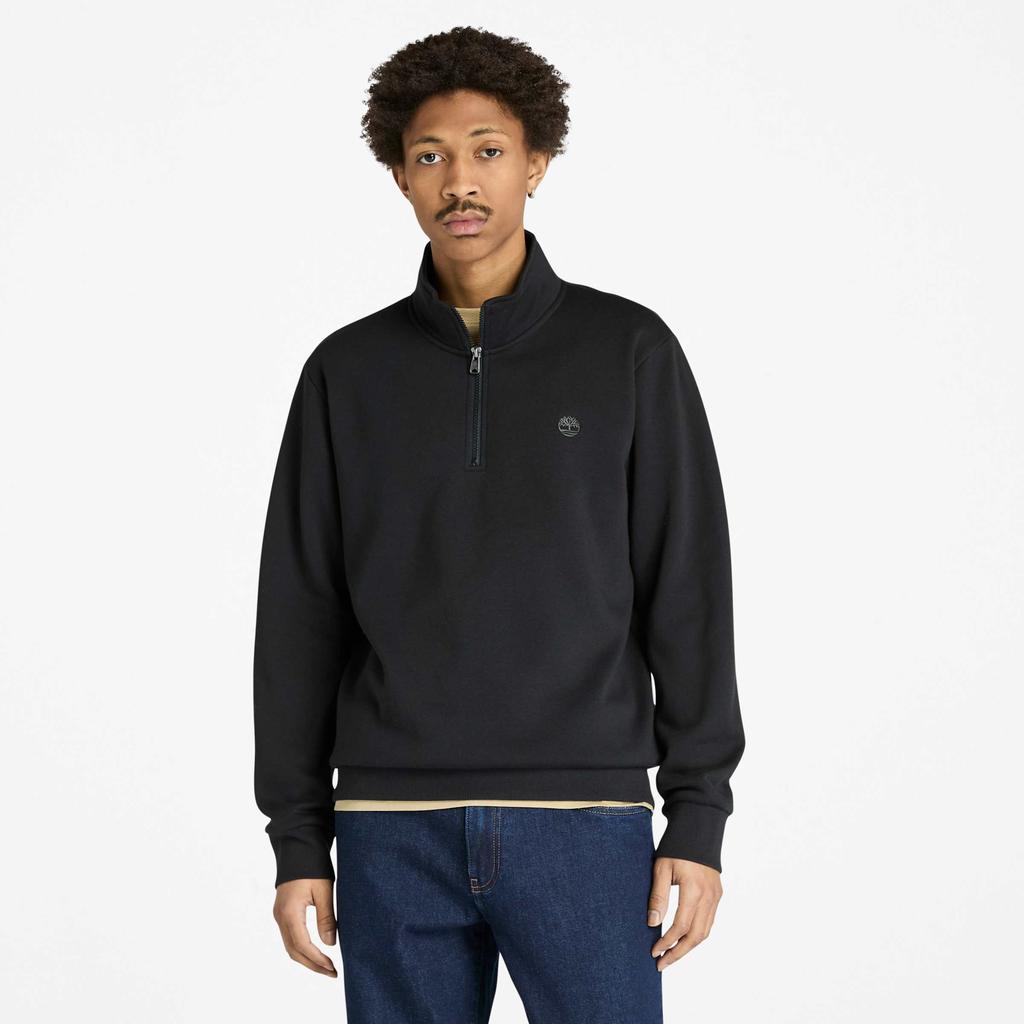 Timberland Men's Oyster River Brushed Back Quarter-Zip Sweatshirt