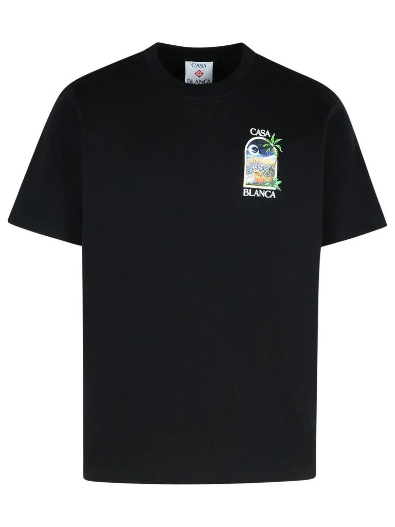 Casablanca la Night Black Cotton T-shirt 1