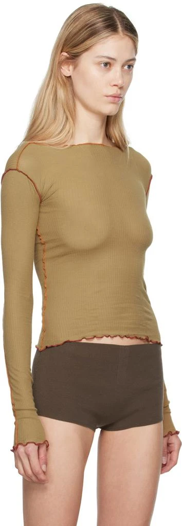 Baserange Brown Vein Long Sleeve T-Shirt 2