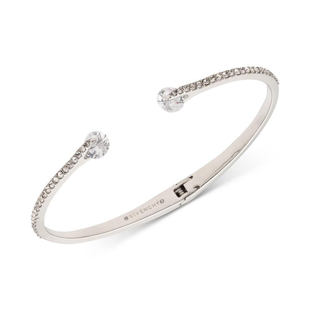 Givenchy Crystal & Pavé Hinged Bangle Bracelet