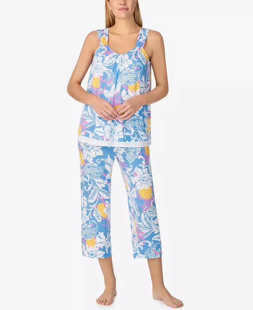 Ellen Tracy Women's Sleeveless Crop Pajama Set 1