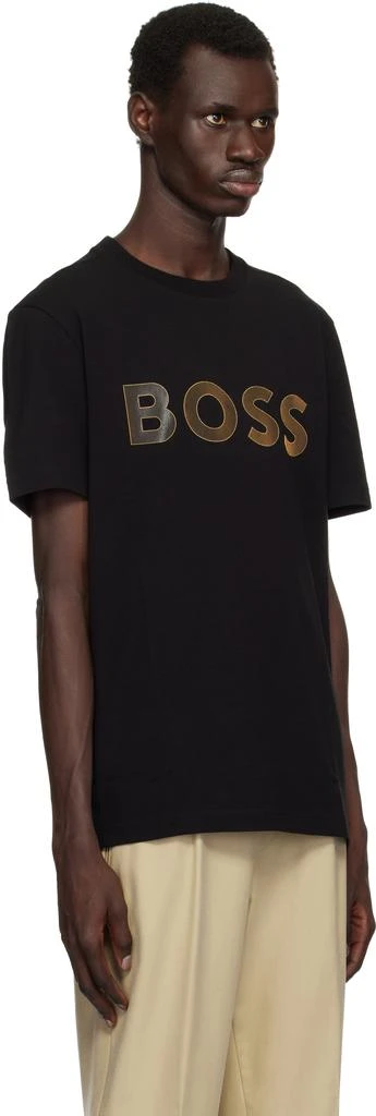 Hugo Boss Black Stretch-Cotton Large Logo T-shirt 2