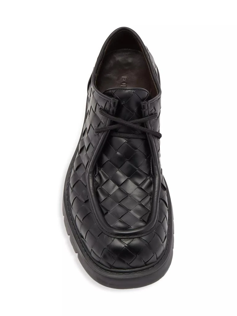 Bottega Veneta Intrecciato Leather Derby Shoes 5