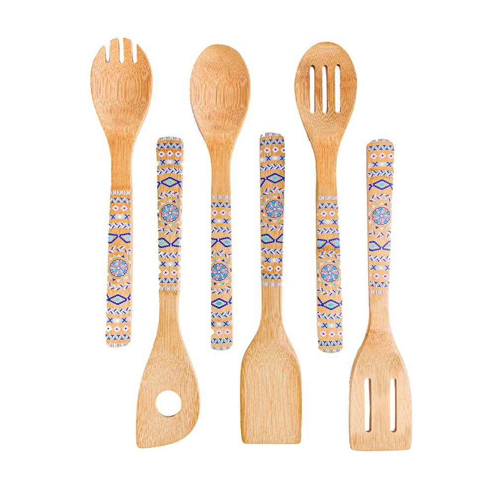 BergHOFF Bamboo 10 Piece Patterned Utensil Set