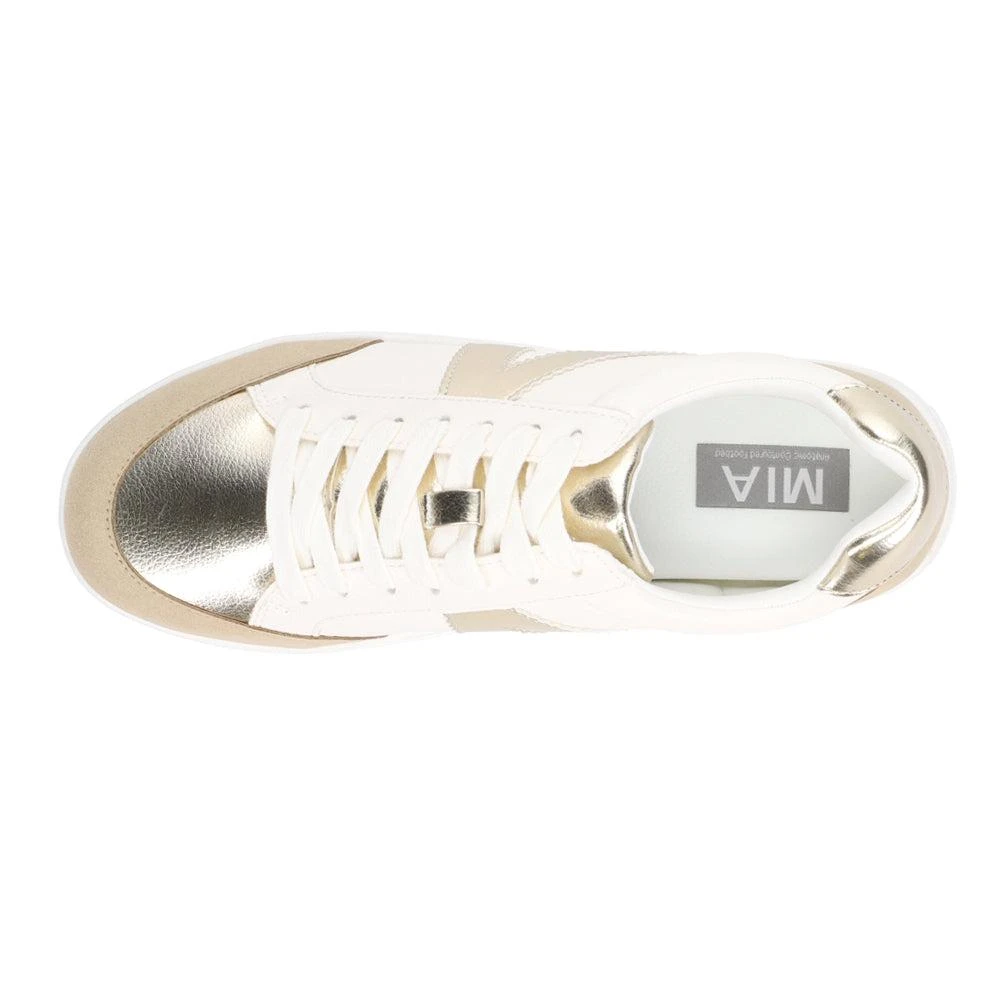 MIA Astra Metallic Lace Up Sneakers 4