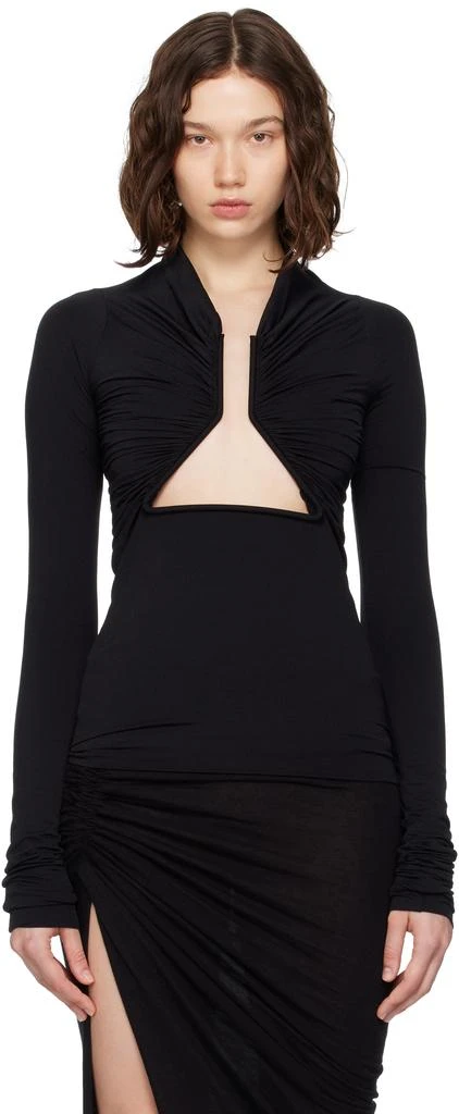 Rick Owens Black Concordians Double Allanah Prong Top 1