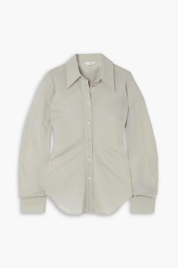 LVIR Shirred wool-blend shirt 1