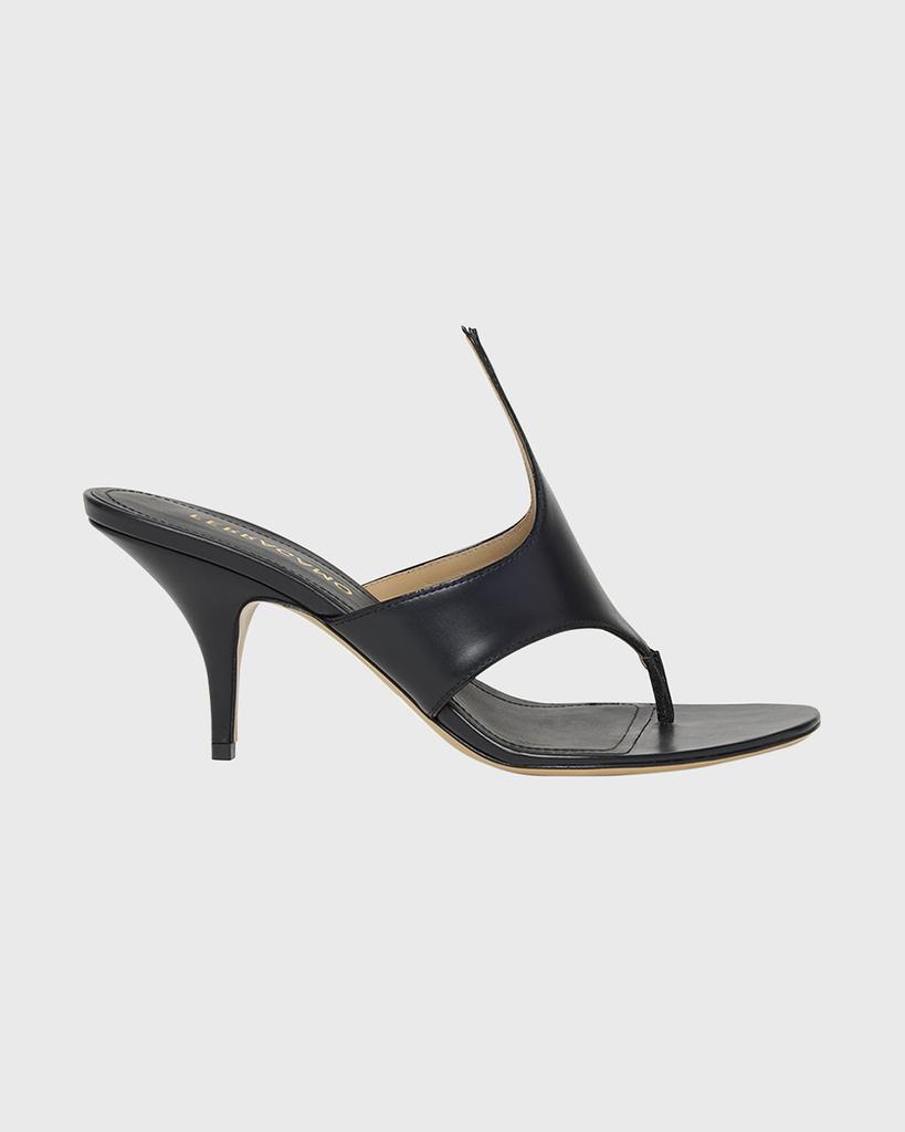 サンダル・ミュール SALVATORE FERRAGAMO BLACK LEATHER LYRAI THONG MULES Salvatore Ferragamo Lyrai Leather Sandals - Shoes - Compare