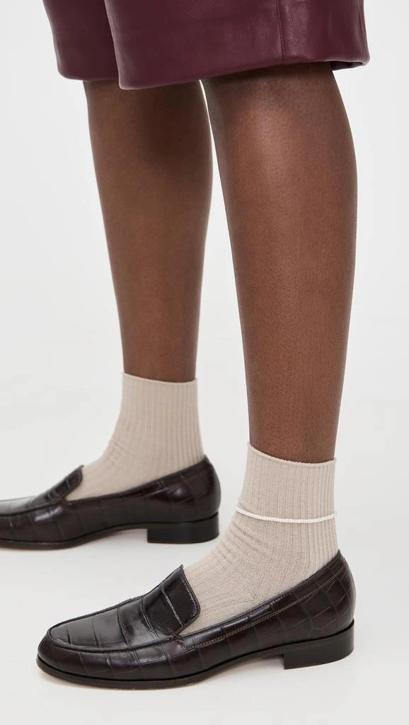 Shashi Loafer Anklet in Pearl 2