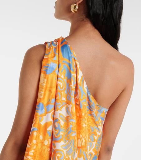 LA DOUBLE J Roy floral silk twill maxi dress 5