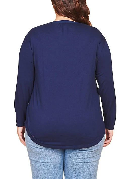 DR2 by Daniel Rainn By Daniel Rainn Long Sleeve V Neck Blouse 3