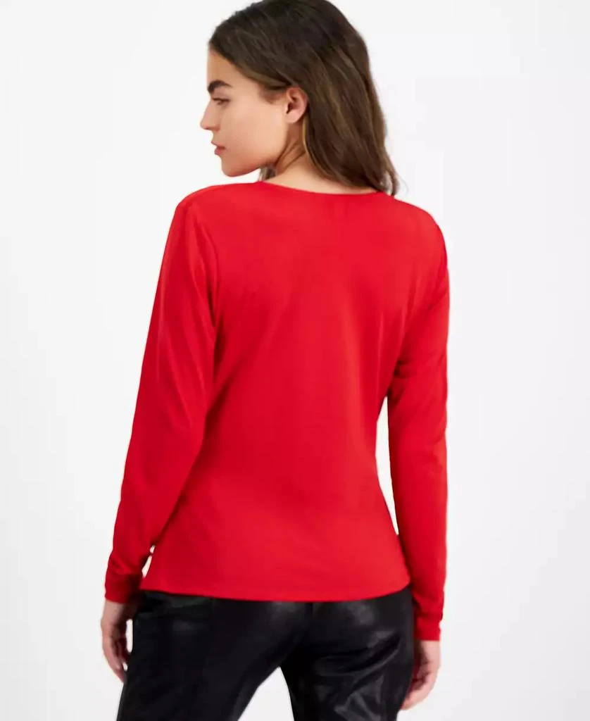 Bar III Petite Long-Sleeve Knit Cowlneck Top, Created for Macy's 4