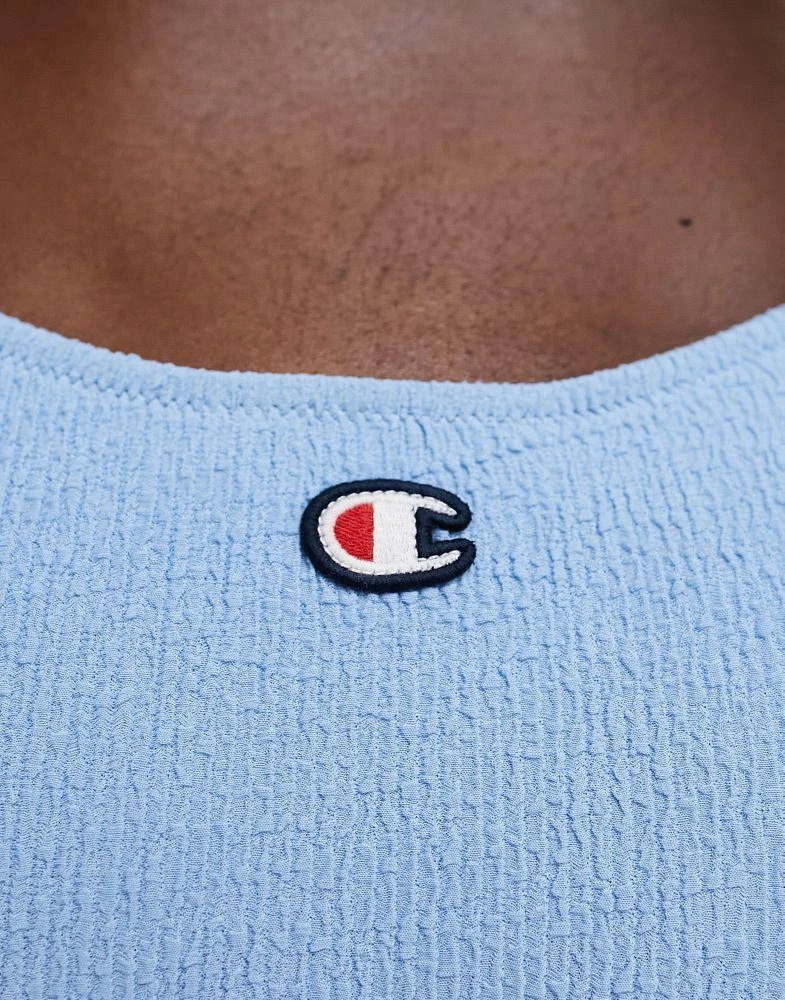 CHAMPION Champion crinkle bikini bottoms in light blue 3