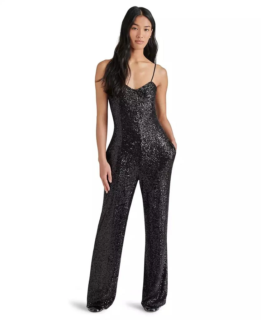 Steve Madden Women's Glitterine Sequined Jumpsuit 5