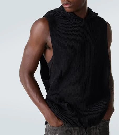 Rick Owens Ribbed-knit virgin wool sweater vest 5