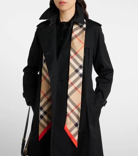 Burberry Burberry Check silk twill scarf 2