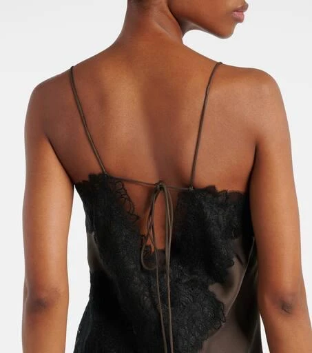 Róhe Lace-trimmed silk slip dress 6