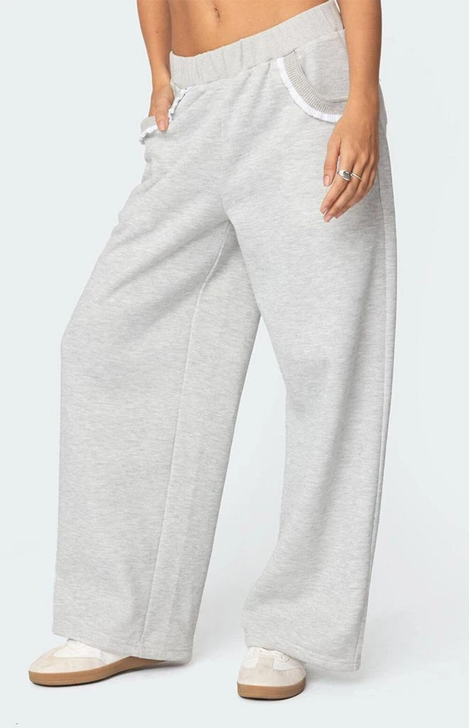 Edikted Ashtin Ruffle Trim Sweatpants 2