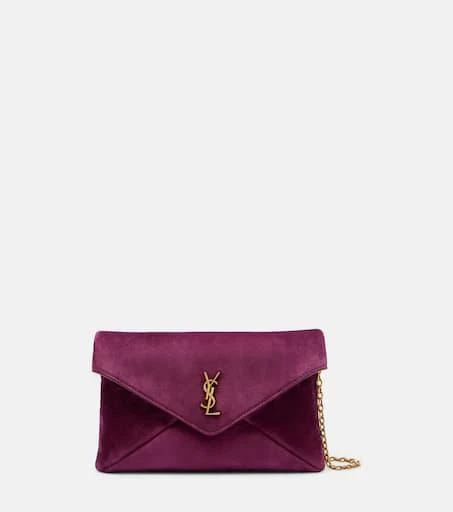 Yves Saint Laurent Cassandre Small suede crossbody bag