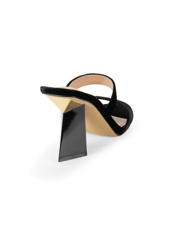 Charles David Kami Velvet Block Heel Sandals 3