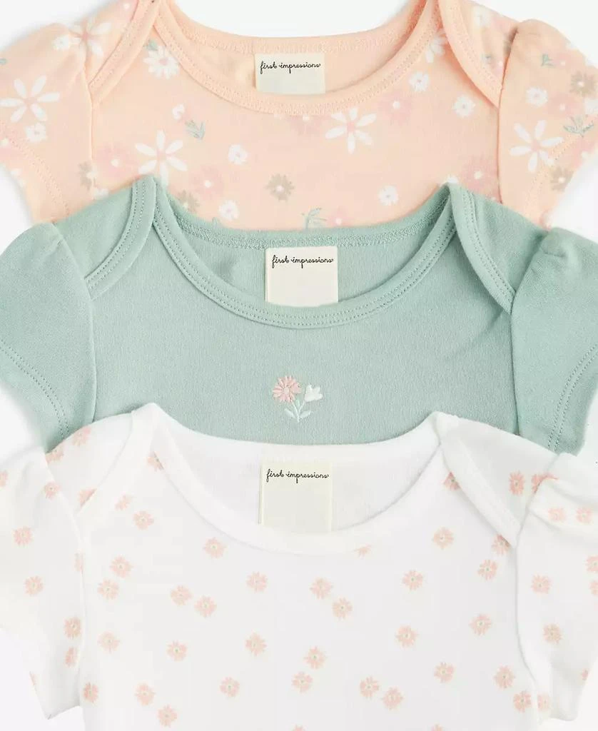 First Impressions Baby Girls Secret Garden Cotton Bodysuits, 3 Pack, Exclusively at Macy's 3