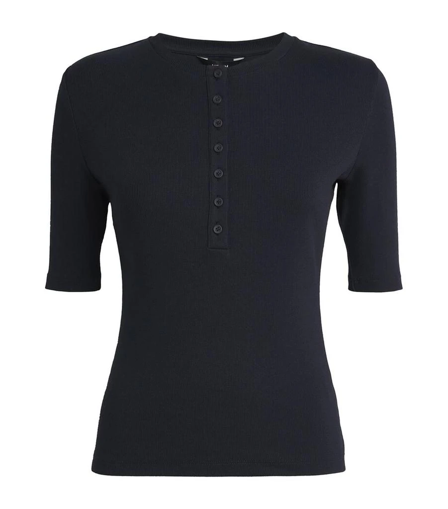 ME+EM Cotton-Blend Henley Top 1