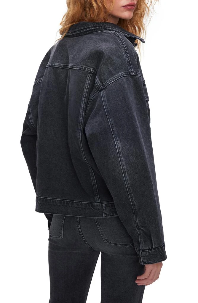 Good American Cotton Denim Trucker Jacket 2