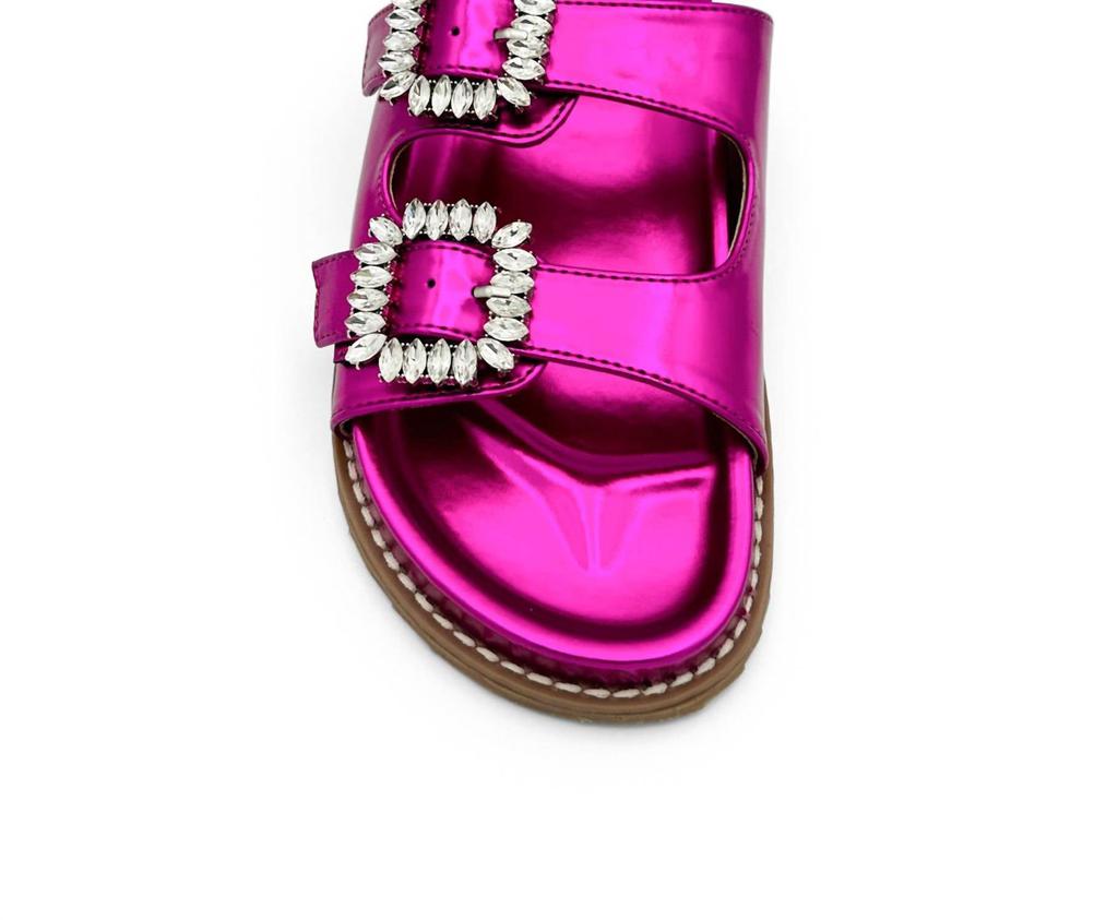 Not Rated Women's Stellar Rhinestone Buckle Slides